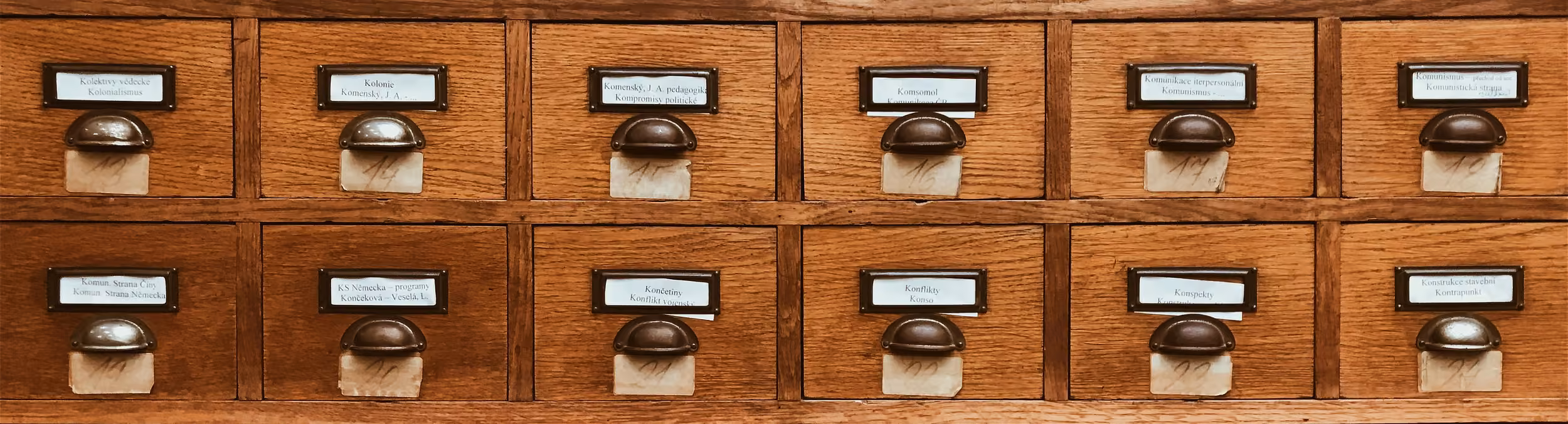 An old card catalog